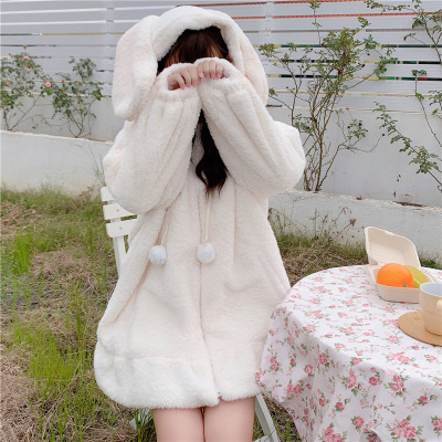 Cappotto in maglia di coniglio chic in peluche alla moda 2022 per donna autunno e inverno_voghion.com