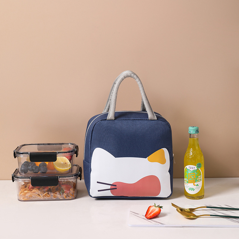 Cartoon Heat Preservation Bag for Office Staff with Meal Lunch Bag Lunch Box Handbag Heat Preservation Lunch Box Thickened Aluminum Foil Ice Bag