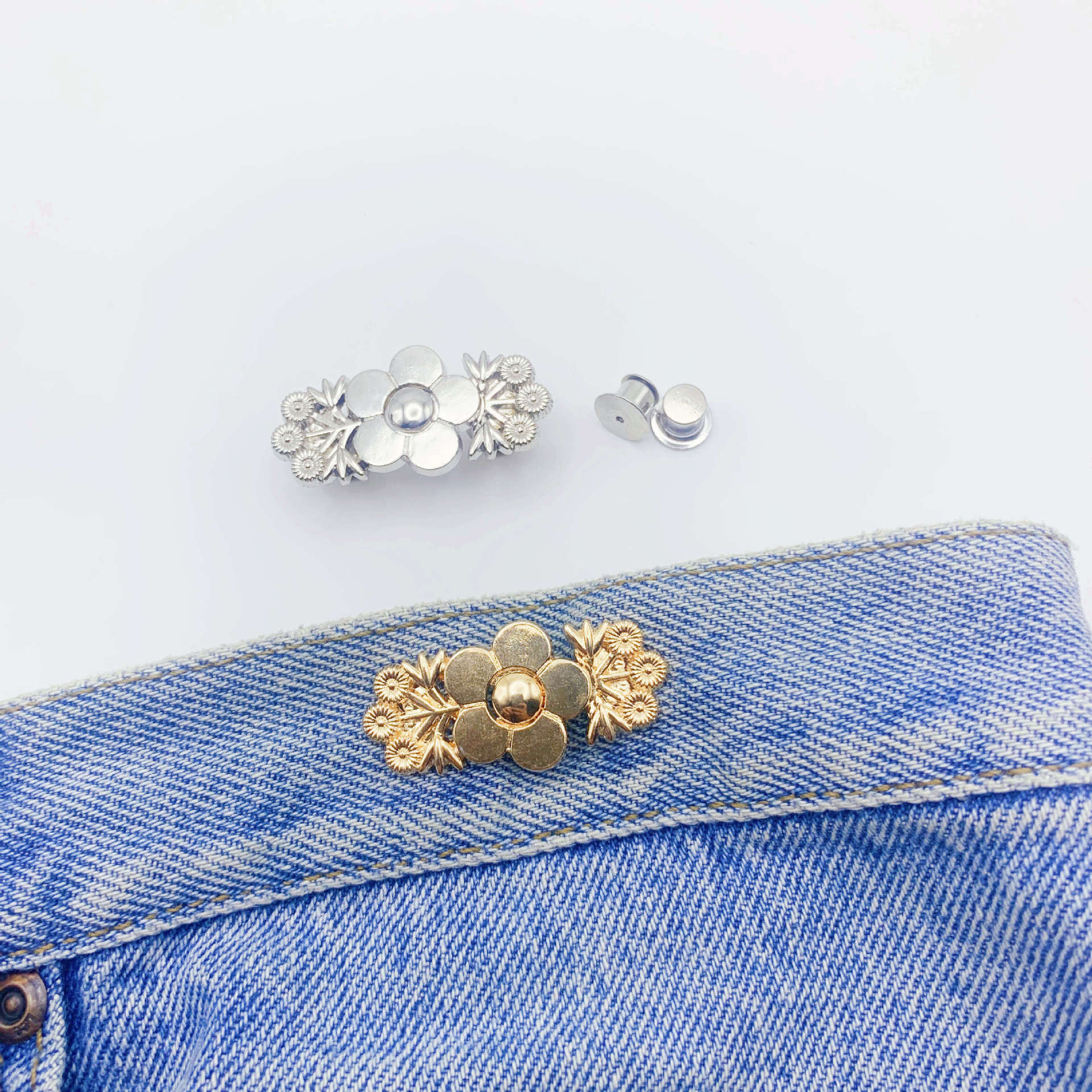 Waist buckle no stud detachable detachable jeans skirt waist big change small waist waist artifact seamless fixed button