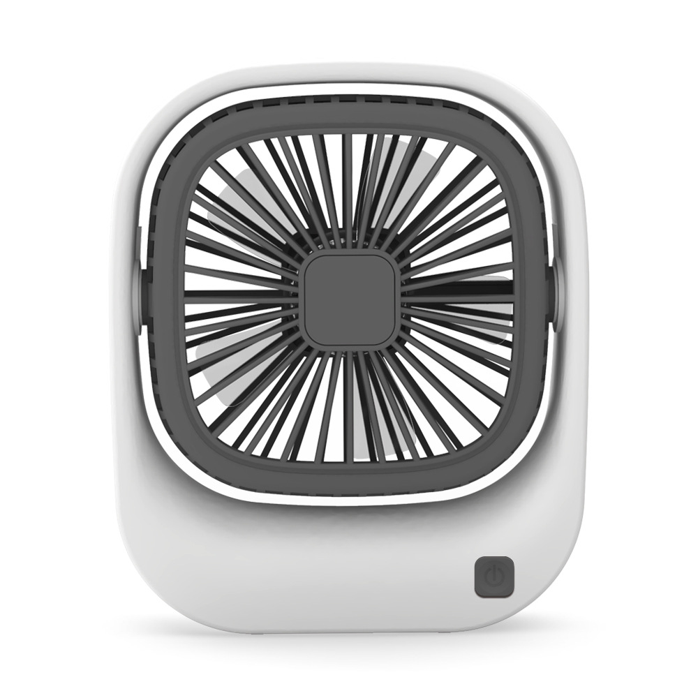 New square desktop mini fan usb rechargeable student office desktop adjustable large wind electric fan gift