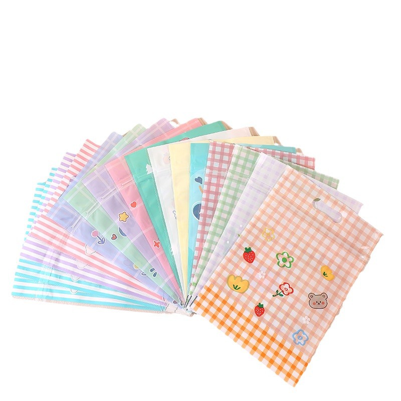 Thickened Translucent Cartoon Bear Baking Snowflake Crisp Self-standing Bag Cookies Packaging Self-sealing Zipper Bag