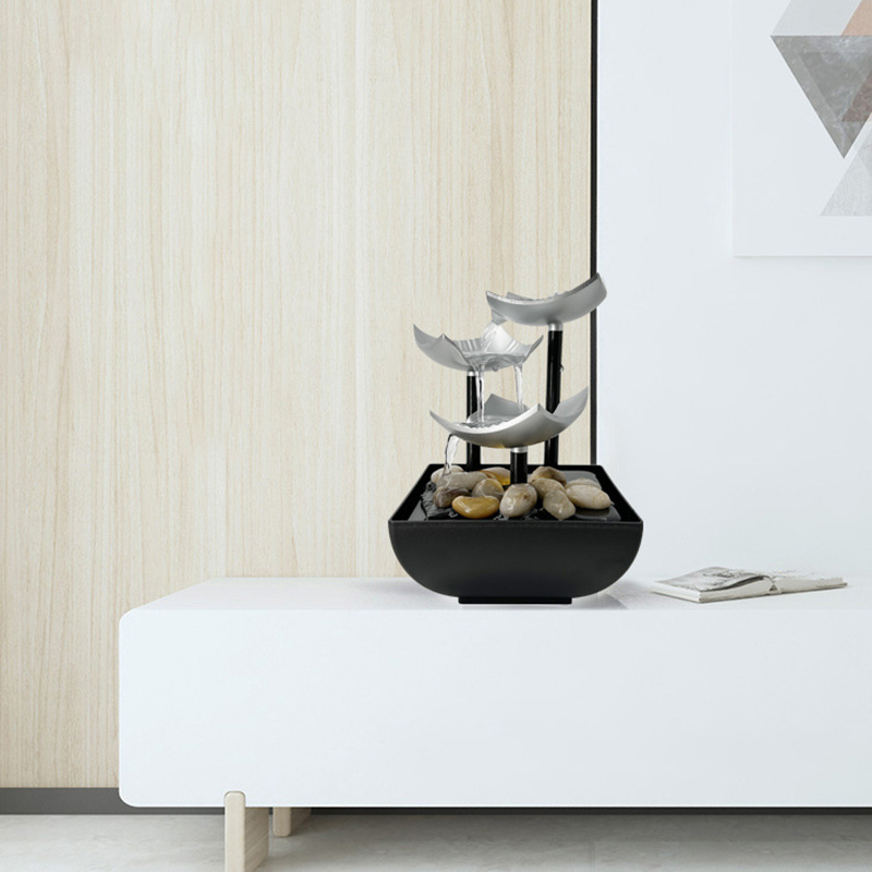 Living room home office desktop small fountain fortune water decoration landscape decoration craft gift