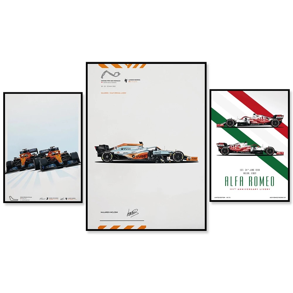 Modern Simple Nordic Racing Gift Art Canvas Painting Nordic Style Picture Living Room Home Decoration Painting Core