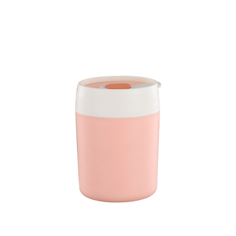 INS Japanese-style 304 Stainless Steel Breakfast Cup Large Capacity Soup Cup with Lid and Spoon Student Portable Sealed Oat Milk Cup