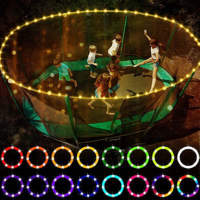 Cross-border e-commerce hot sale LED trampoline decorative light string outdoor waterproof RGB16 color pipe string light