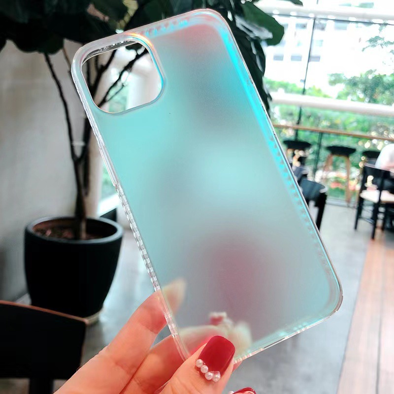レーザーグラデーション自慢の携帯ケースはiphone16 promax極光フロストソフトケースリンゴ13/8plusに適用されている|undefined