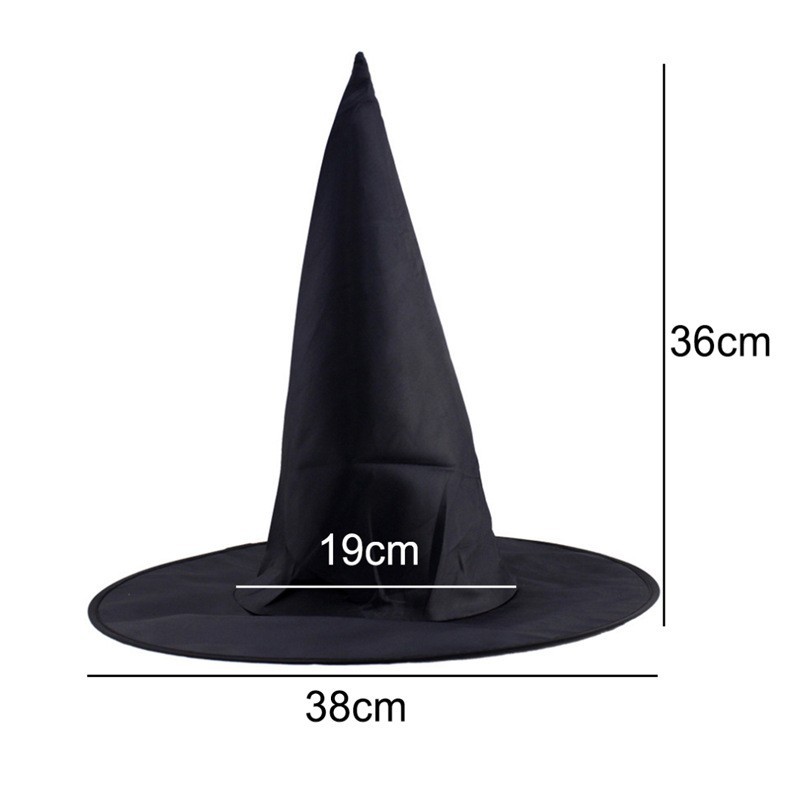 Halloween Hat Black Oxford Cloth Witch Hat Makeup Costume Props Harry Potter Witch Hat Witch Hat