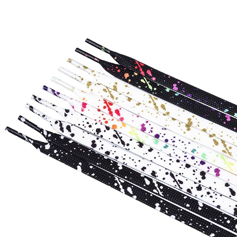 NKMY is suitable for AF1 Air Force No. 1 white and black shoelaces small Quan Zhilong CMFY printing printing AJ1 splash ink shoelaces