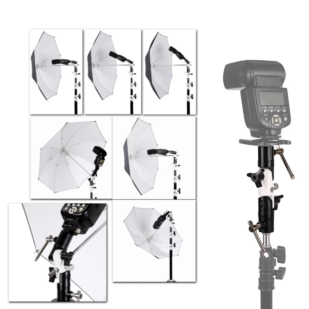 Camera flash lamp base with umbrella hole can be connected with soft umbrella tripod conversion connector EBCDH type hot shoe lamp holder