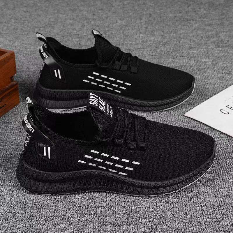 2021 spring and summer new fly woven men's shoes Korean trend casual breathable mesh sneakers men's a generation of hair