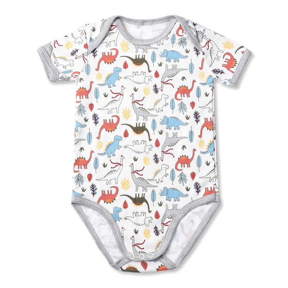Newborn baby triangle romper cotton short-sleeved jumpsuit class A pure cotton skin-friendly comfortable clothes baby crawling clothes