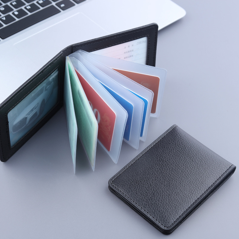 Men's Card Bag Men's Driver's License Leather Case Multi-layer Men's Driving License Men's ID Bag Women's Cross-border E-Commerce Factory