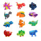 Cross-border AliExpress Amazon European and American dinosaur ring female PVC ring children cartoon ring small gift