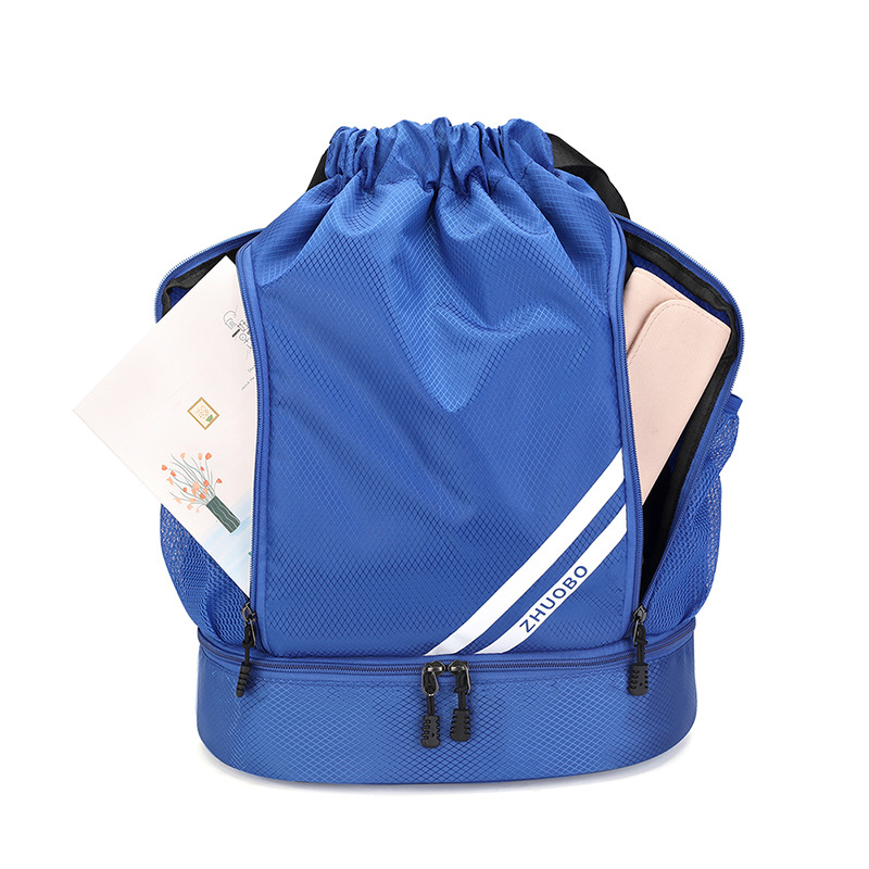 Factory wholesale new dry and wet separation drawstring backpack Outdoor Sports Basketball bag women's swimming travel storage bag