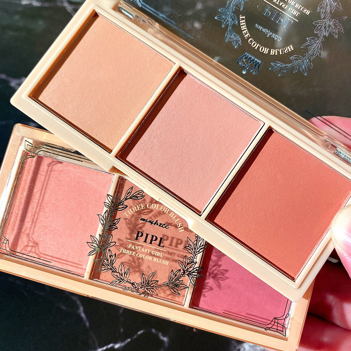 PIPL Blush Naked Makeup Natural Matte Milk Tea Orange Lasting Rouge Parity Student Tricolor Blush Plate