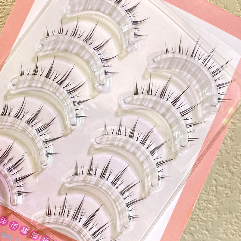 Cute Ciliary Shangpin Natural Mother's False Eyelash Air Ciliary Transparent Terrier Demon Natural Messy Tufted Style