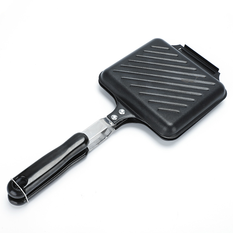 Factory Direct supply household double-sided non-stick fried steak removable portable breakfast pot wholesale sandwich baking tray