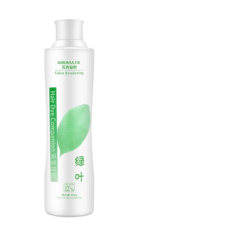 Green Leaf Hydrogen Peroxide Barber Shop Fragrance Low Stimulation Dioxygen Dye Hair Coloring Fading Hydrogen Peroxide Color Milk 800ml