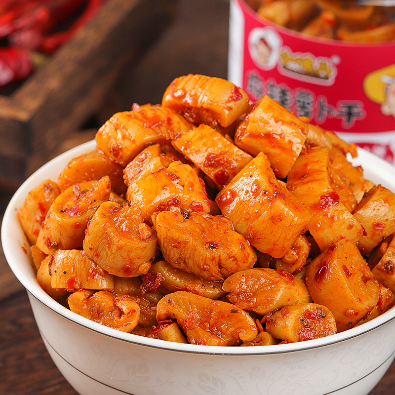 Small flavor dried radish cooking Sichuan Spicy Spicy Crispy Hunan specialty bottled appetizing Pickles diced radish
