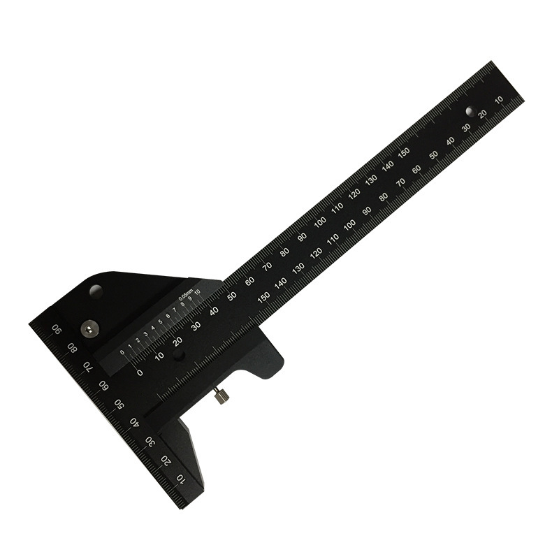 Woodworking scribe ruler T-shaped ruler woodworking scribe multi-function measuring ruler caliper