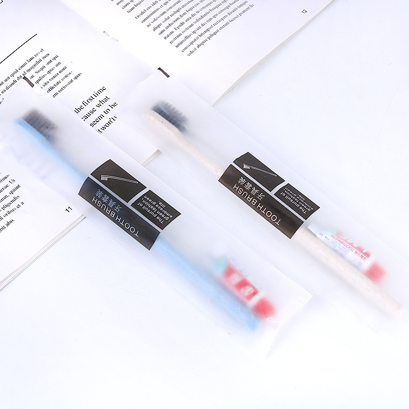 Disposable Toothbrush Toothpaste Set Bamboo Charcoal Soft Hair for Hotel and Hotel Toiletries Household Travel Clothes Independent Packaging