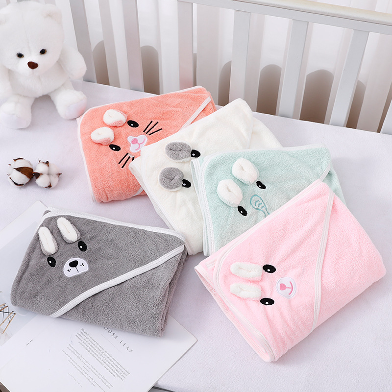 Newborn quilt infant package air conditioning quilt children's absorbent bath towel swaddling coral fleece cape blanket
