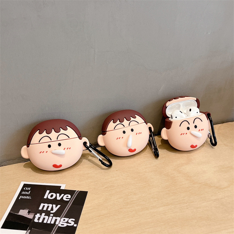 Three-dimensional nose a Dai suitable for airpods pro2 Apple Bluetooth wireless headset case 1/2/3 generation silicone case