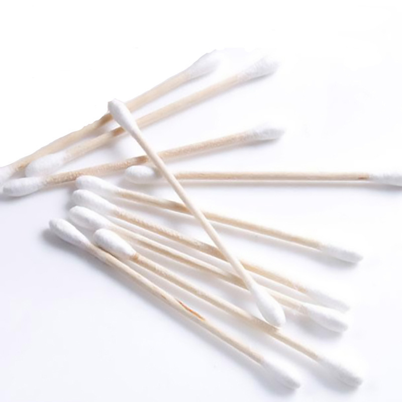 Double-headed cotton swab ear-pulling cosmetic disinfection cotton swab pointed wooden stick makeup remover box cotton ball disposable sanitary cotton swab