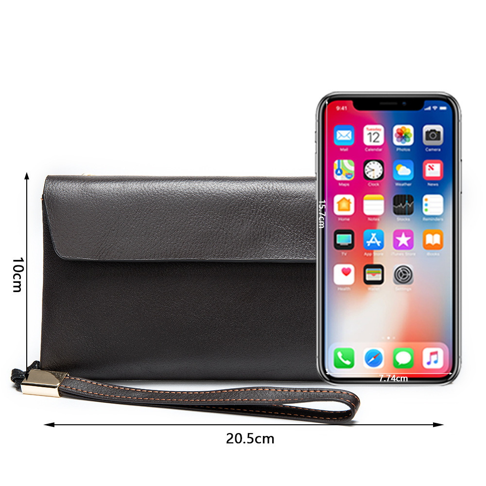 Soft Leather rfid Women's Leather Wallet Korean-style Top-layer Cowhide Wallet Wallet Women's Mid-length Women's Trendy Clutch