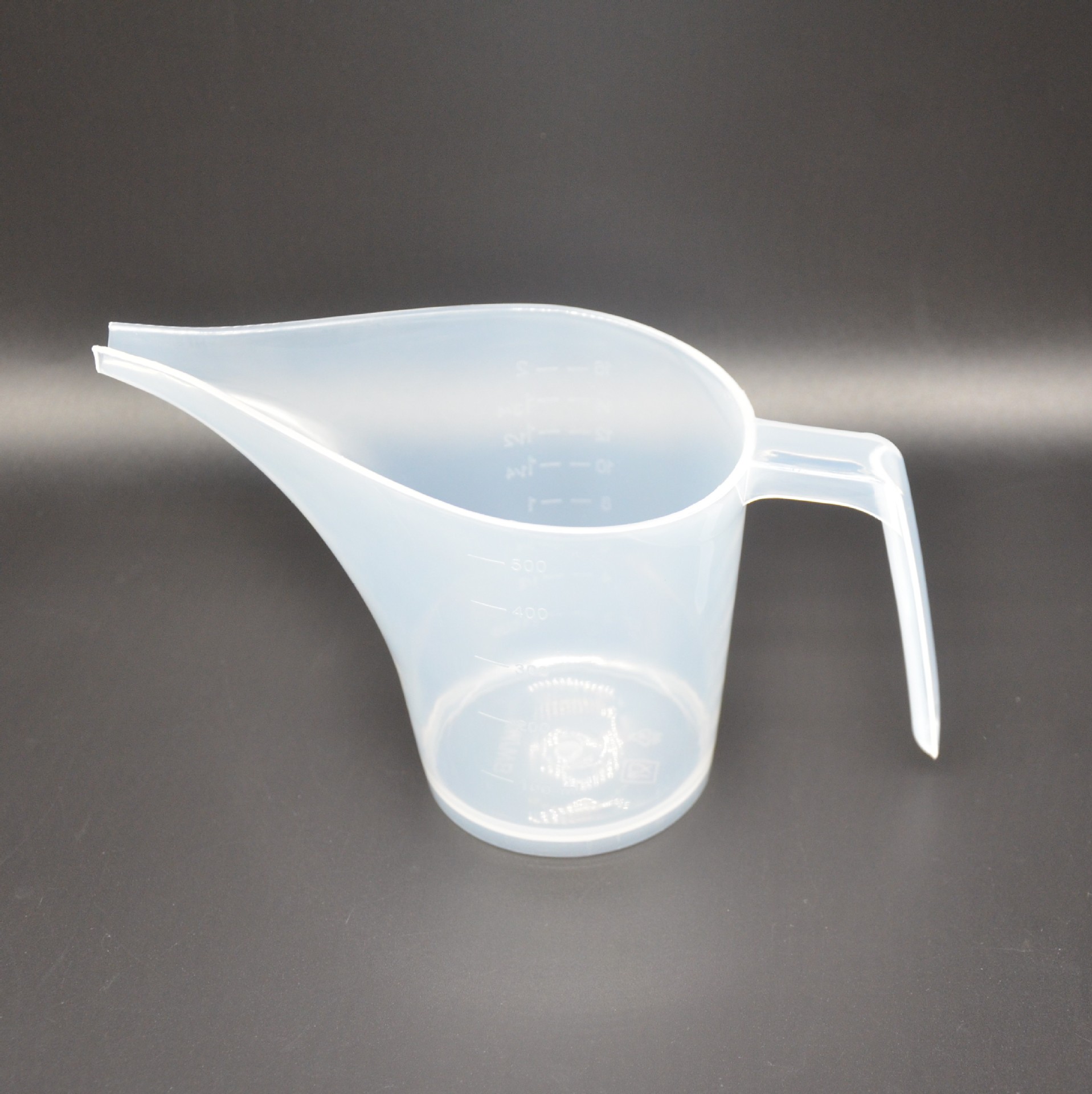 500ml plastic measuring cup with scale long mouth flow cup pointed mouth test measuring cup baking measuring cup for industrial use