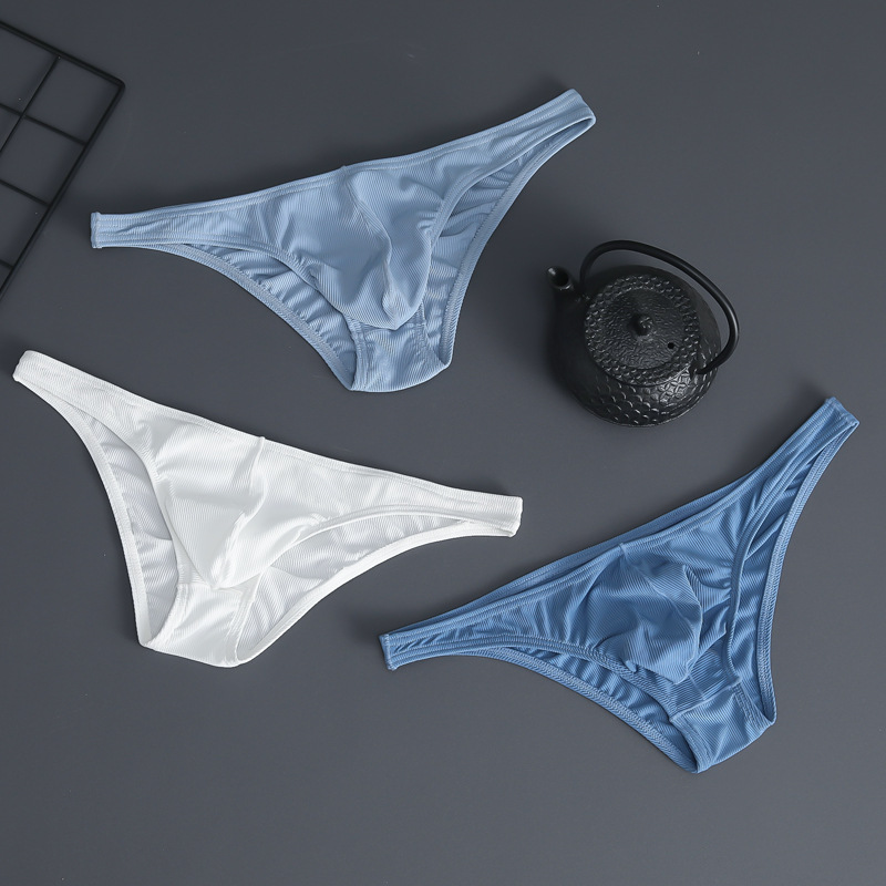 Factory wholesale men's briefs ice silk texture men's underwear high-end sexy pants men's summer spot