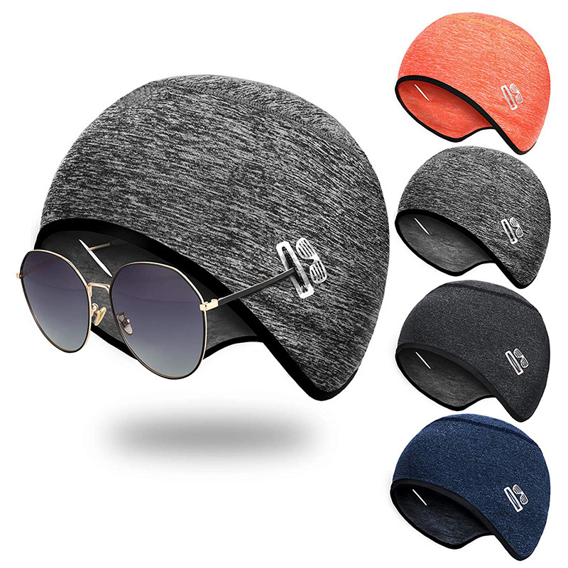Sports warm ear cap earmuffs skull cap mountaineering running fleece melon skin cap helmet lining winter riding skull cap
