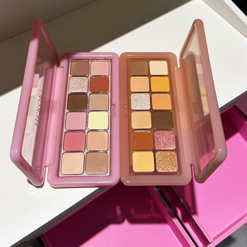 HERORANGE ~ 12 color eyeshadow plate matte fine flash highlight natural repair brightening light color blush female