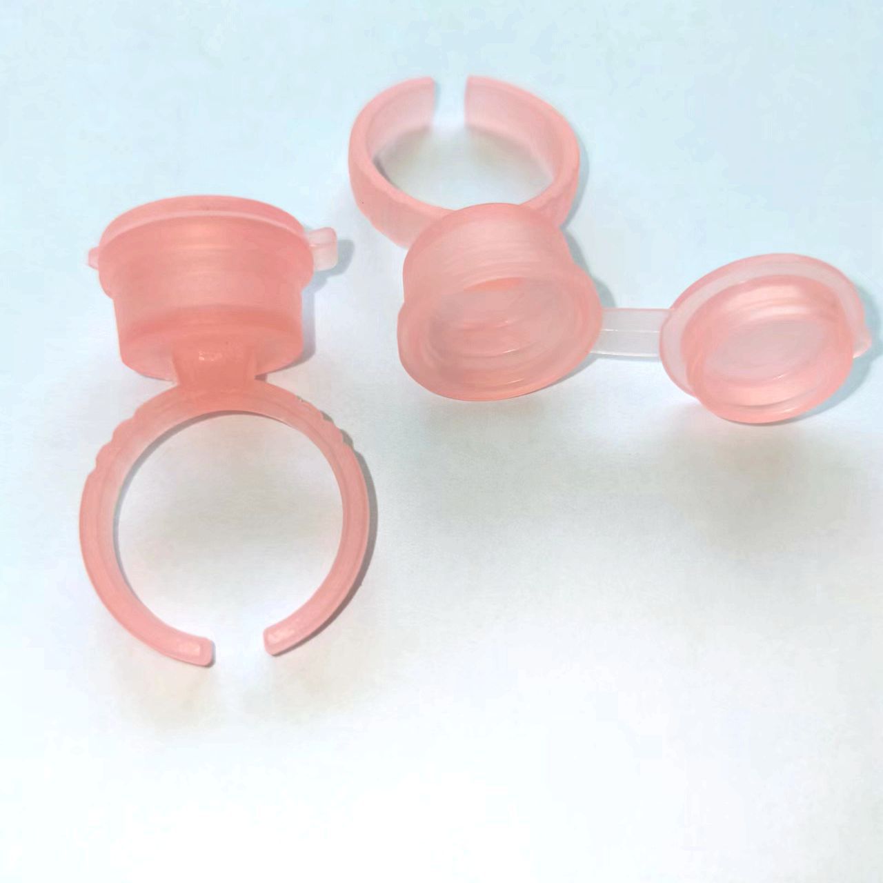 Embroidery Pink Flip Ring Cup Eyelash Eyebrow Tattoo Color Ring Grafting Glue Tattoo Supplies Tool