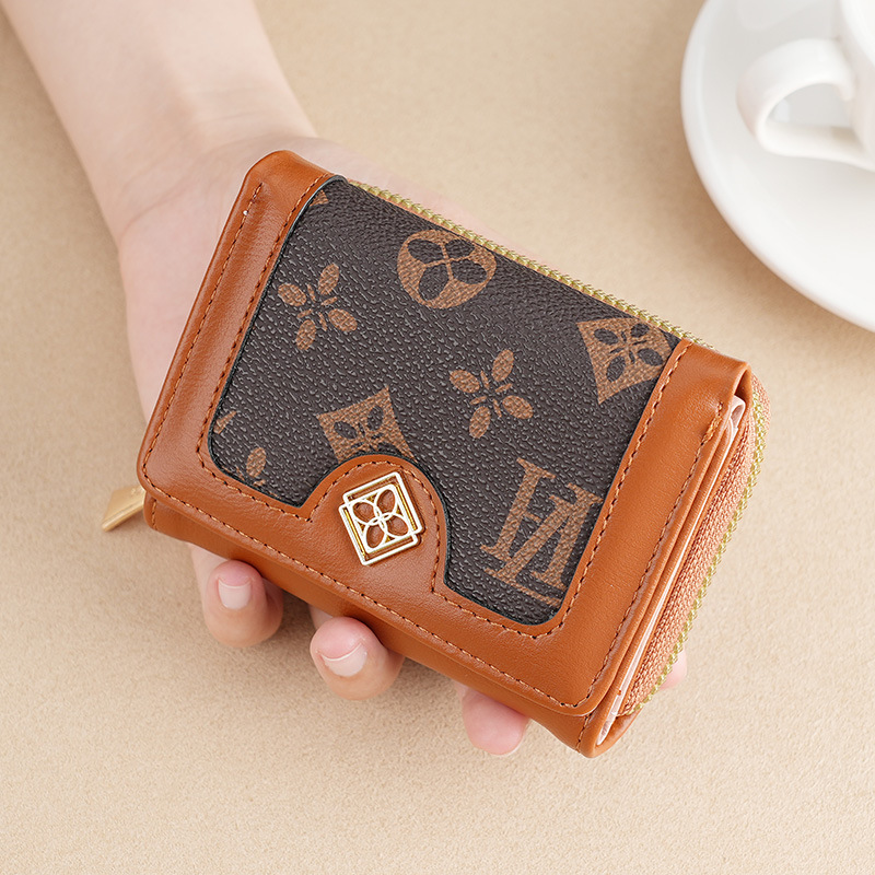 Women's Wallet Short 2024 New Tri-fold Card Holder Versatile Classic Presbyopic Coin Purse Fashion Small Wallet Wholesale