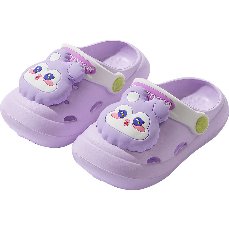 Fawn Millie Children's Slippers Summer Cartoon Casual Boys and Girls Children's Slippers Soft Soft Sole Baby Hole Shoes