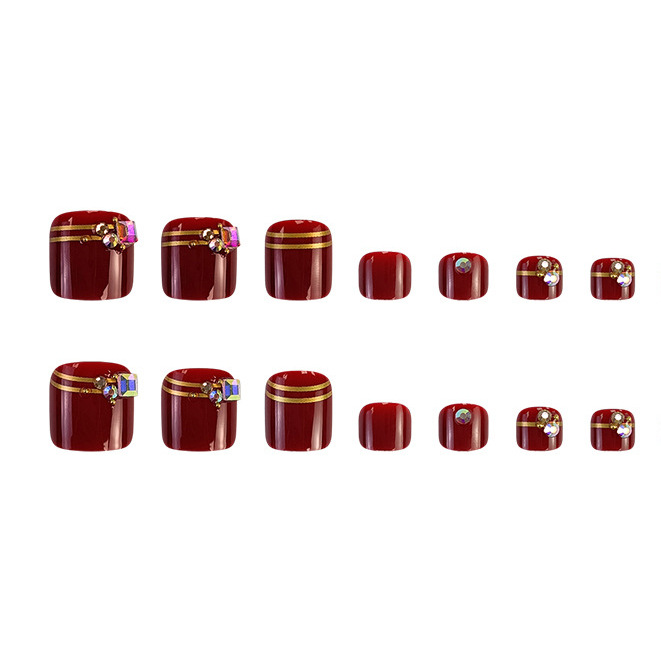 Natural waterproof toenail nail nail diamond nail nail nail nail piece finished hand-worn nail piece foot nail piece wholesale