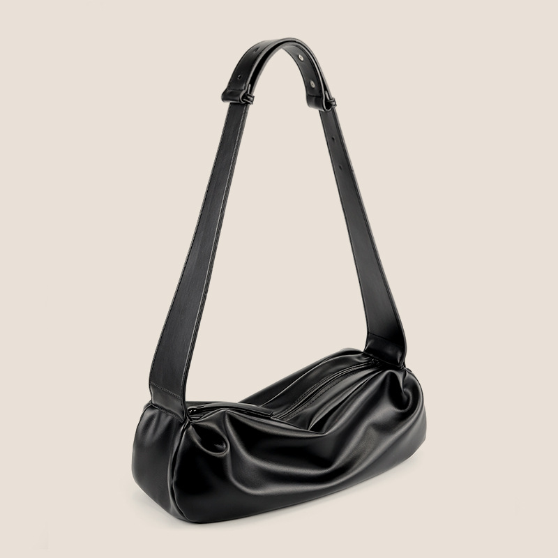 Textured pleated bag lazy crossbody dumpling cloud armpit bag summer silver trend crossbody shoulder bag women