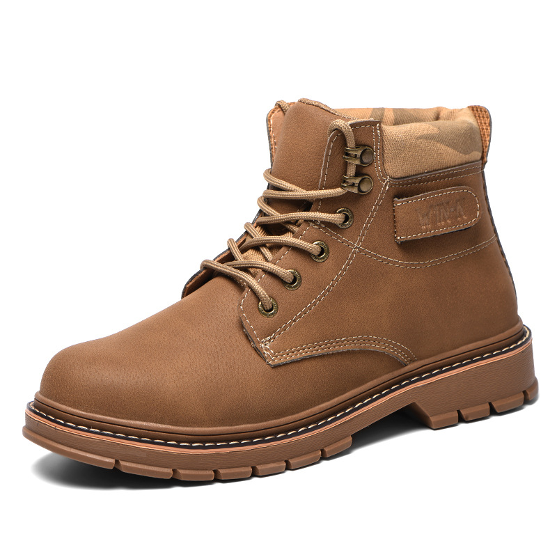 Cross-border High-top Labor Protection Shoes Four Seasons Breathable Anti-smash Anti-puncture Lightweight High-top Martin Boots Site Safety Shoes