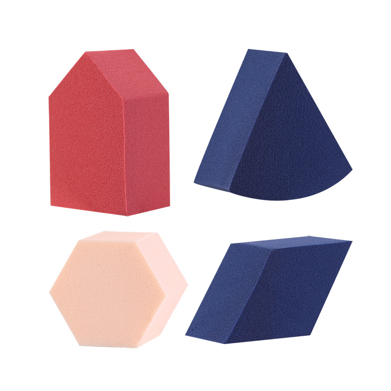 In stock wholesale sponge small house powder puff block disposable makeup beauty egg super soft do not eat powder wet and dry dual-use