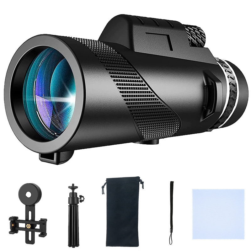 SOURCE Factory 10x42 monocular mobile phone telescope large diameter 80x100 high power HD Outdoor low light night vision