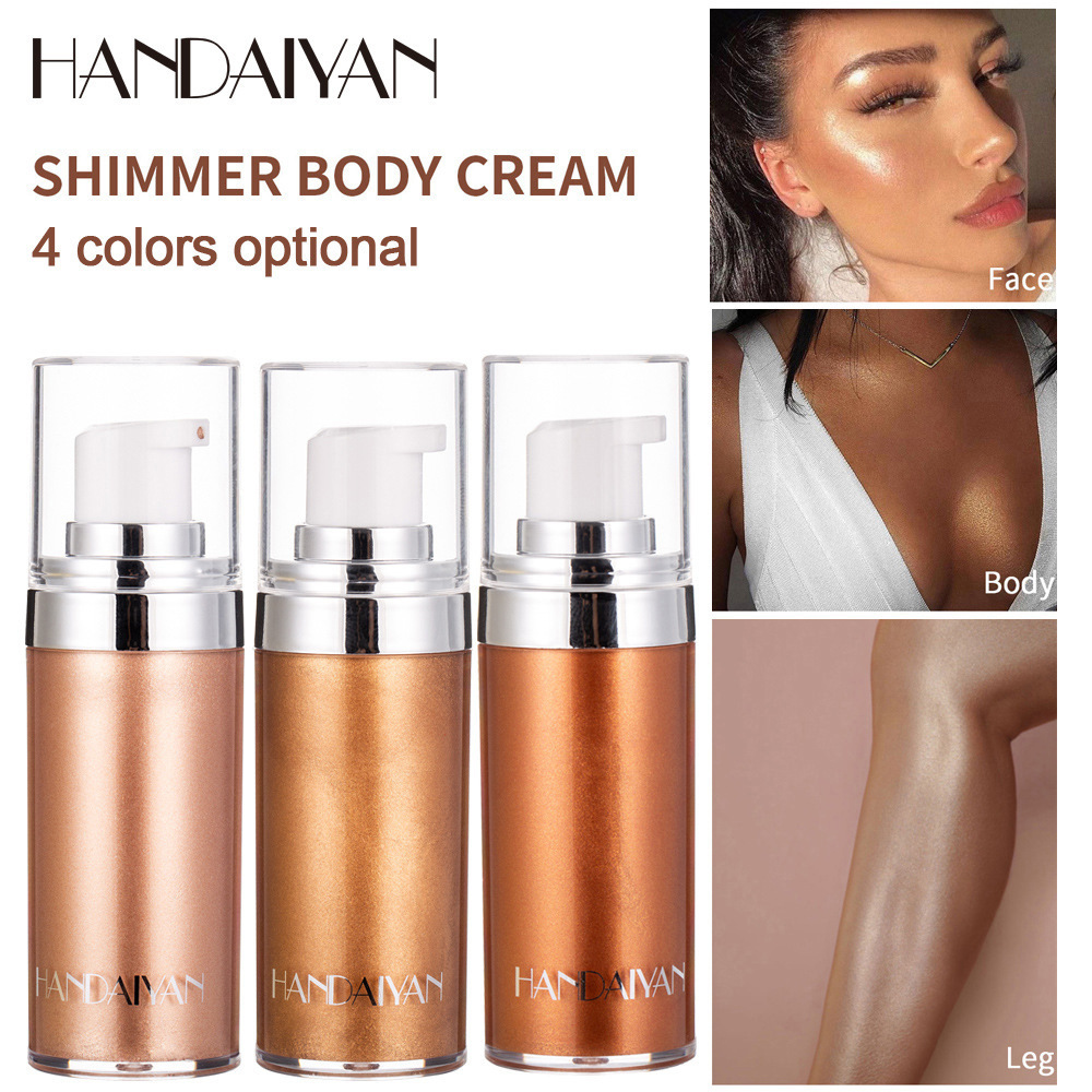 HANDAIYAN cross-border European and American hot summer beach sexy body brightening brightening body highlight liquid lotion