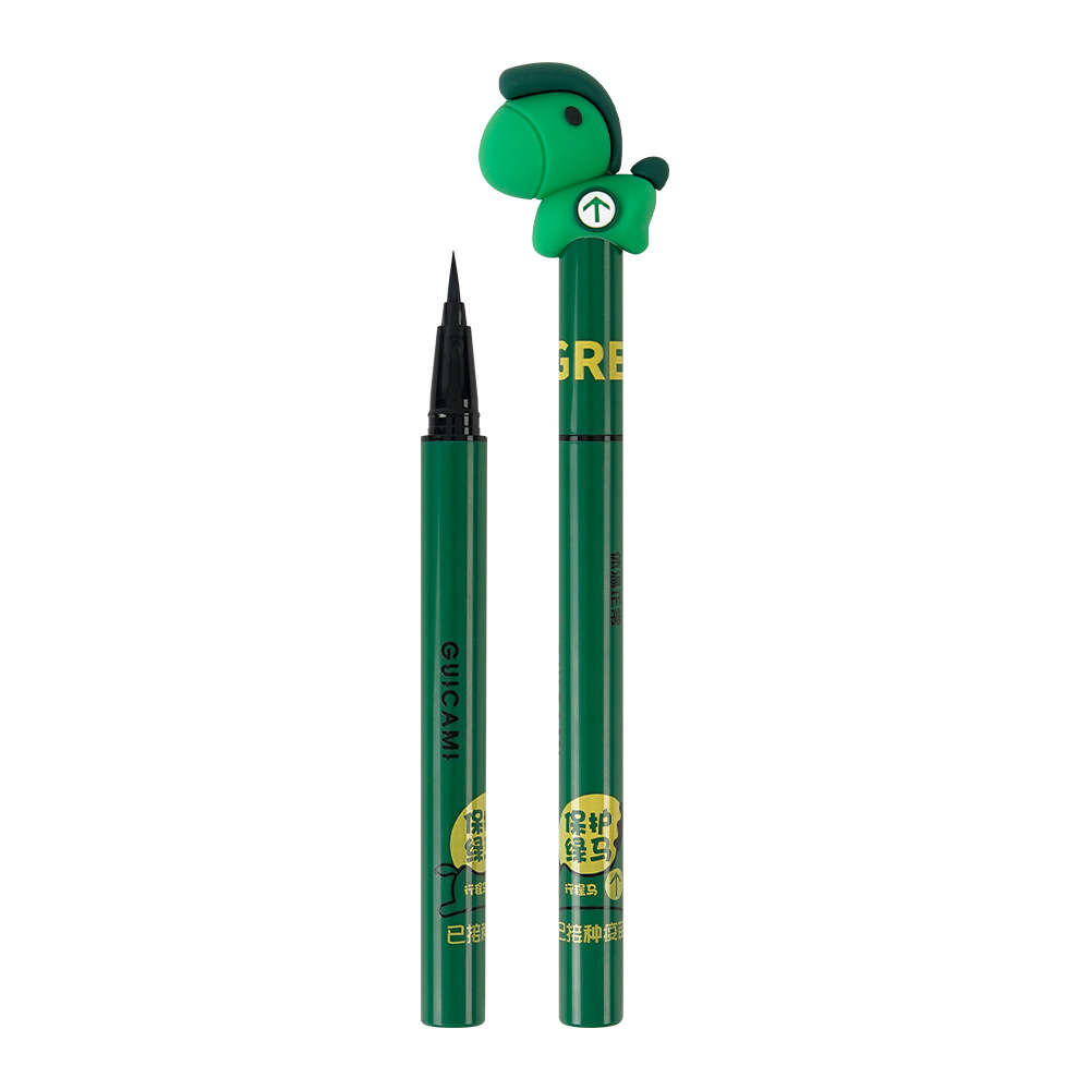 GUICAMI green horse liquid eyeliner non-smudging waterproof long-lasting very fine easy to color student eyeliner pen