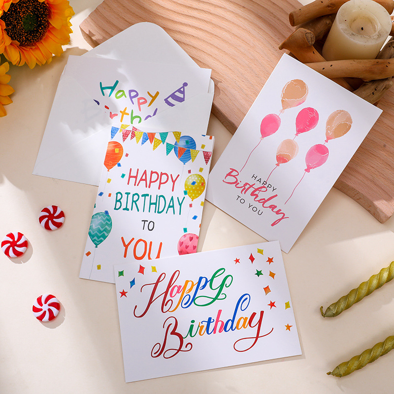 birthday card creative simple blessing card Happy birthday birthday birthday party gift message discount card