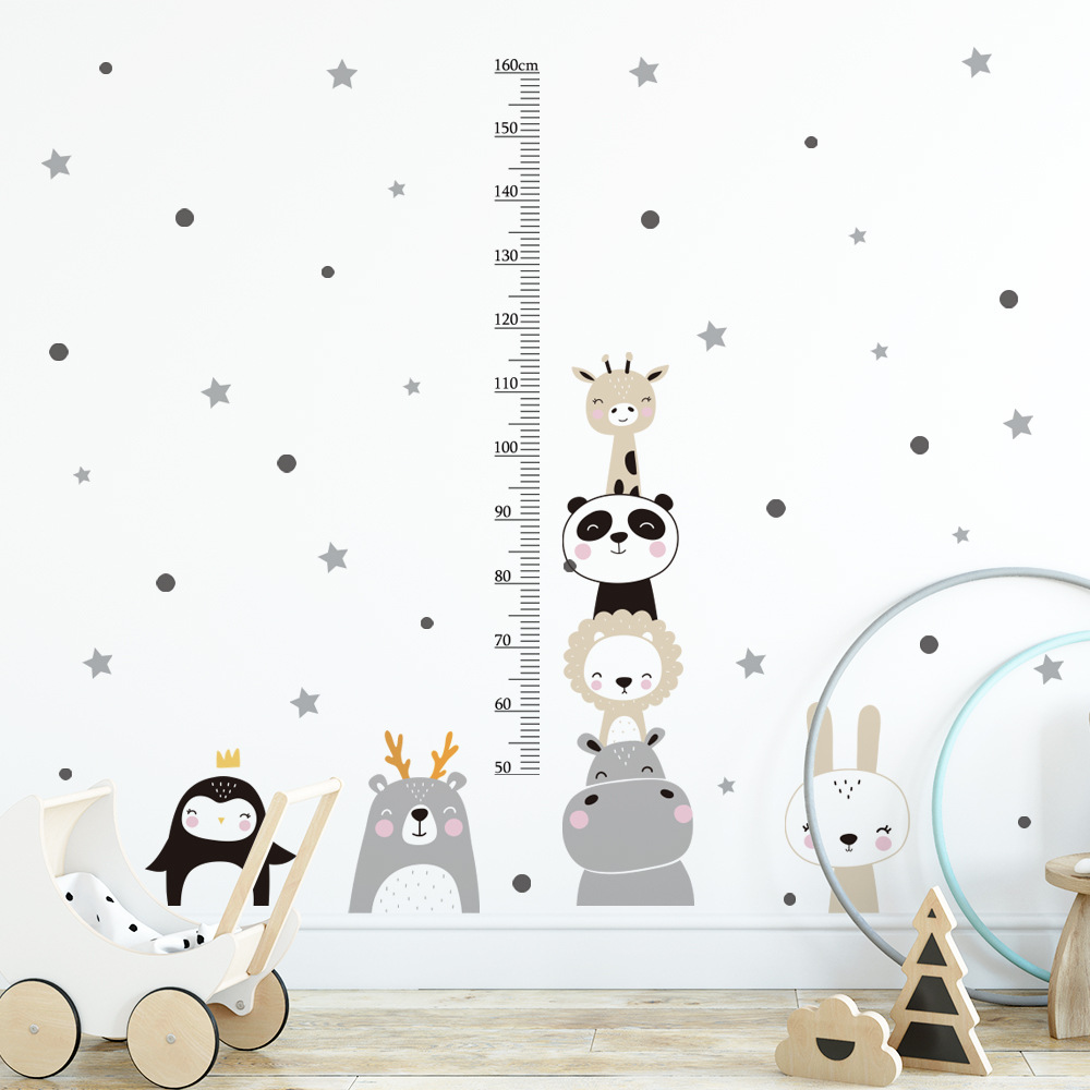 Cross-border new Nordic cartoon children's height measurement wall stickers children's room decoration creative stickers ZC-392-021