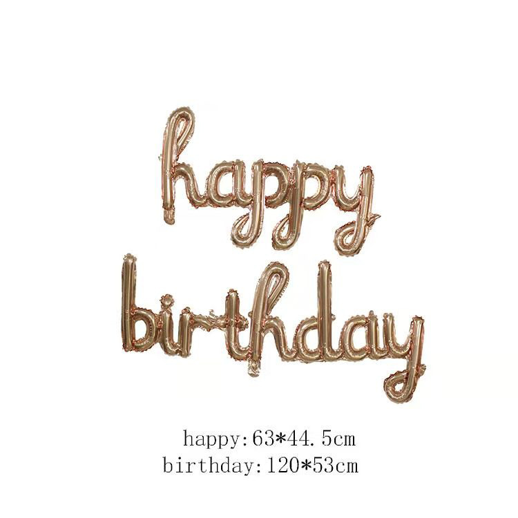 American Conjoined Letter Small happy birthday Aluminum Foil Balloon Cross-border happy birthday Aluminum Film Balloon