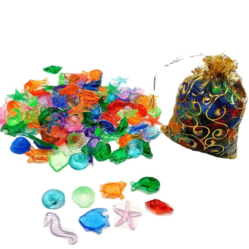 Simulation small animal toy shiny children acrylic gem toy Amusement Park shopping mall plastic simulation Ocean