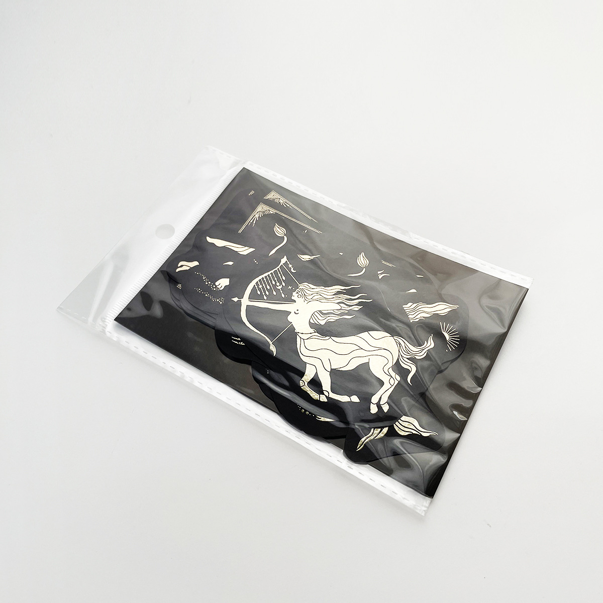 Cold ironing sticker bag hand account and paper bronzing hand account sticker Creative Constellation girl sticker art decoration material