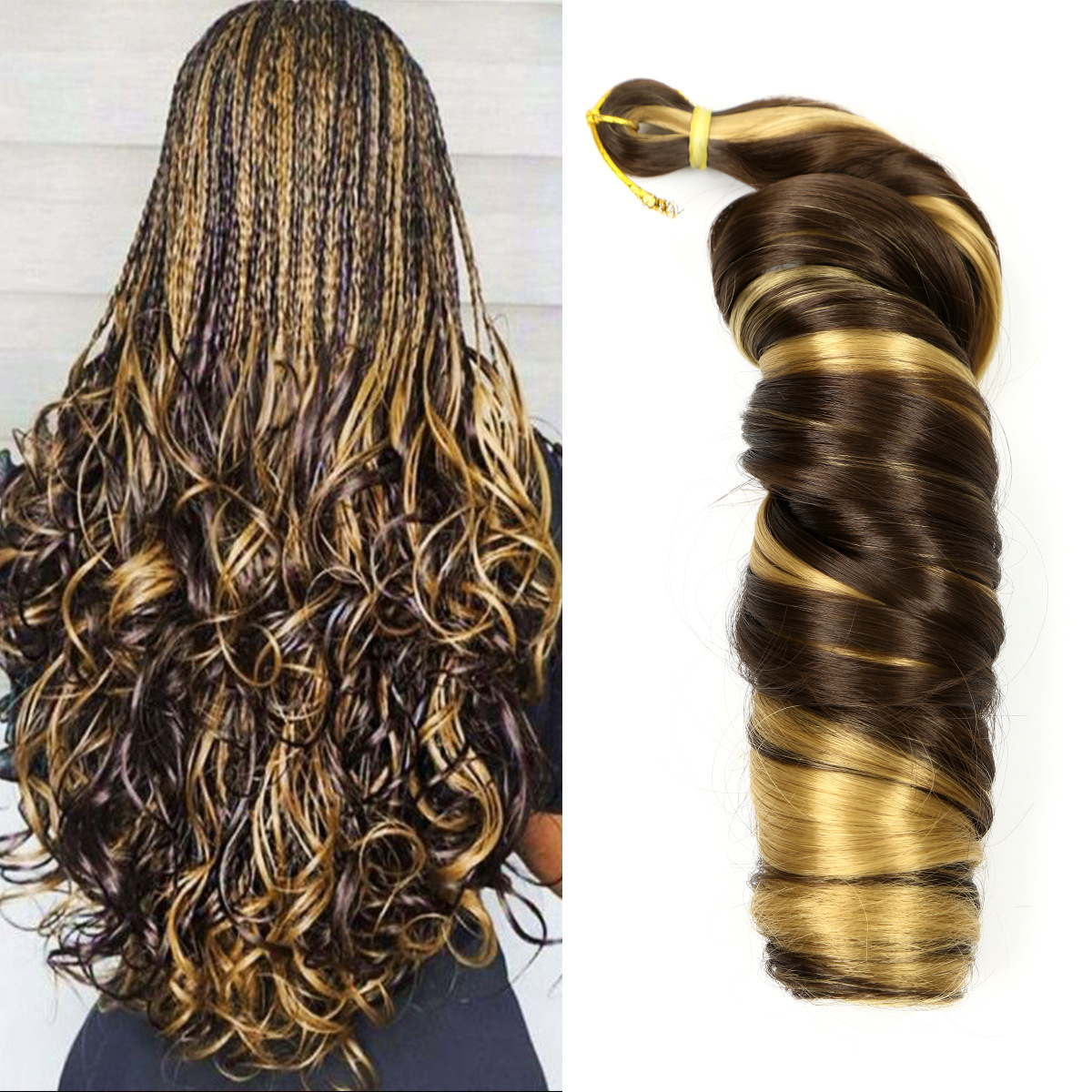 24inch French Loose Wave Crochet Braids Hair African Wig Braids Wholesale