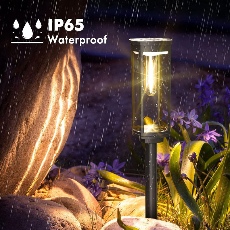 Solar lamp outdoor garden lamp waterproof garden walkway tungsten wire lawn plug-in lamp outdoor atmosphere installation path lamp